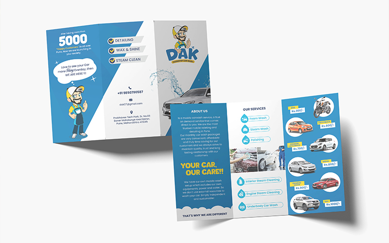 DAK Car Wash Brochure Design