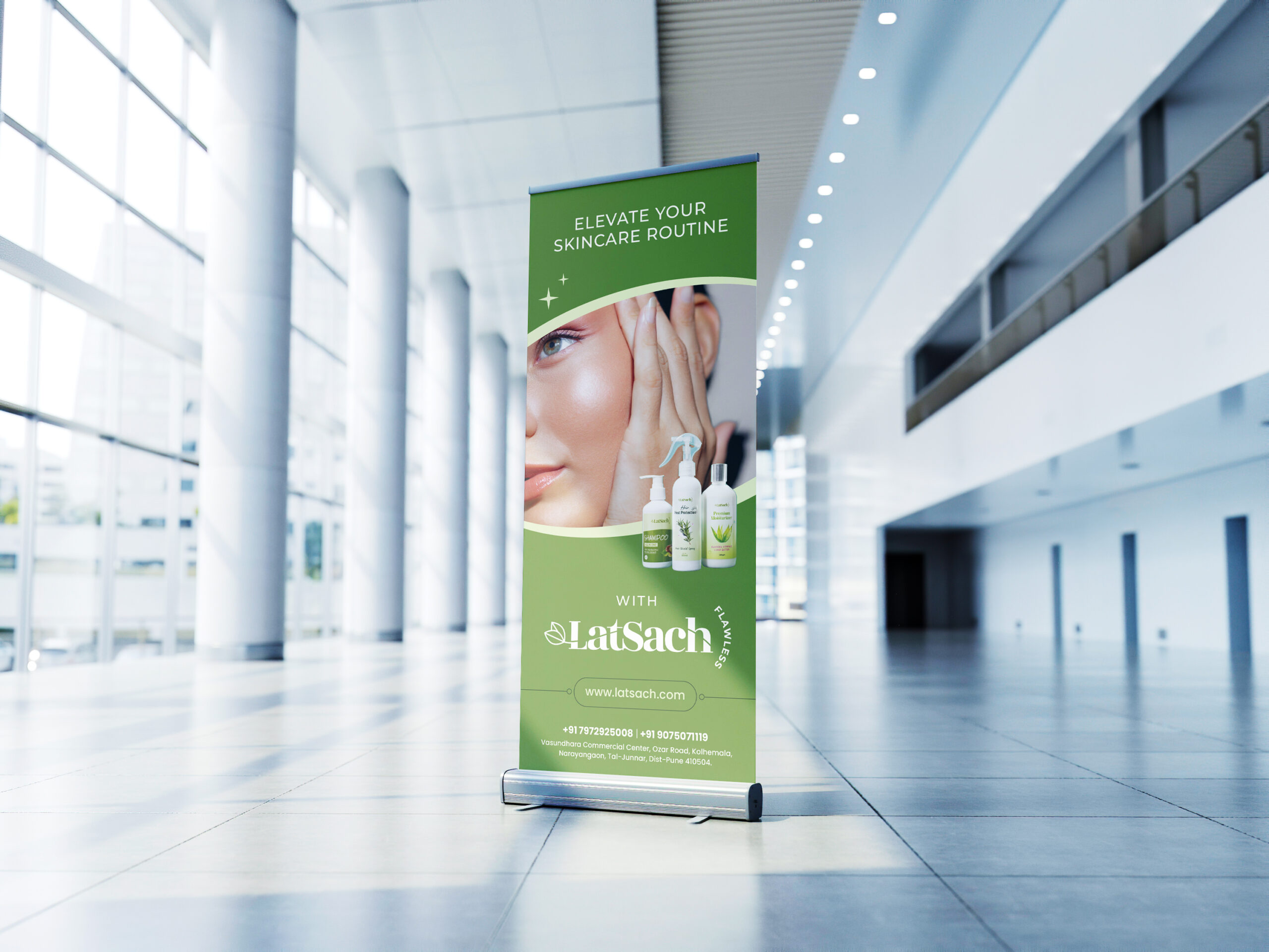 Latches roll-up banner mockup